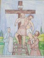 Jesus dies on the cross by Aisling O'Mahony aged 8