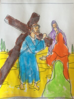 Jesus meets the women of Jerusalem by Saorla O’Regan age 5